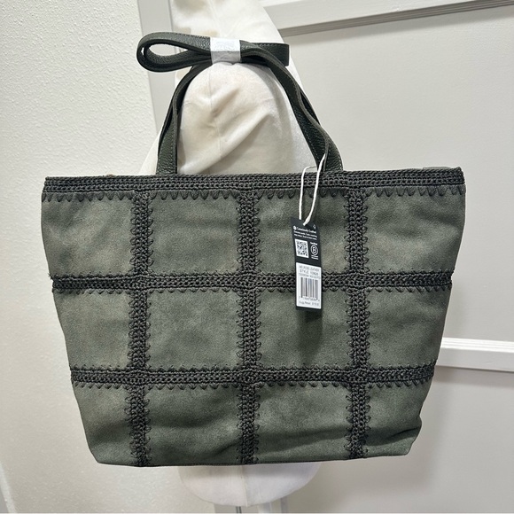 The Sak Handbags - The Sak Melrose Metro Tote Olive Green Suede Bag